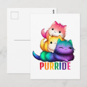 Rainbow Cats Purride Postkarte (Vorne/Hinten)