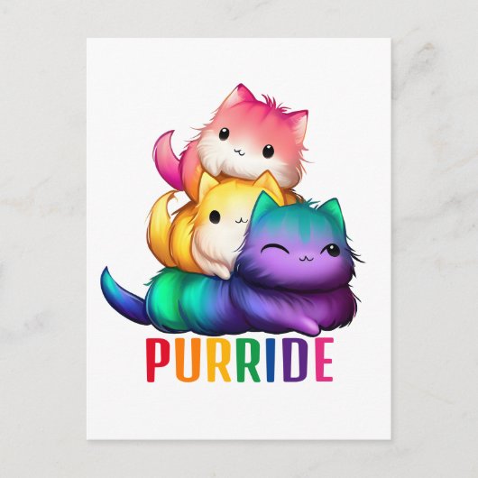 Rainbow Cats Purride Postkarte (Vorderseite)