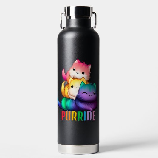 Rainbow Cats Purride Trinkflasche (Vorderseite)