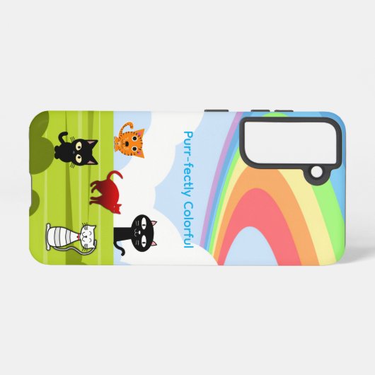 Rainbow & Cats Samsung Galaxy Case Samsung Galaxy Hülle (Rückseite (Horizontal))