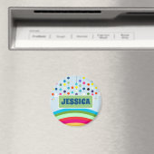Rainbow Celebration Name Tag Magnet (In Situ (Geschirrspüler))