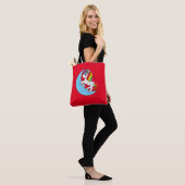Rainbow Celestial Blue Moon & Stars Unicorn Tasche (Am Model)