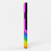 Rainbow Cell Phone Case mit schwarzem Hintergrund (Hinten/Rechts)