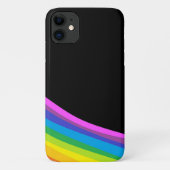 Rainbow Cell Phone Case mit schwarzem Hintergrund (Rückseite)