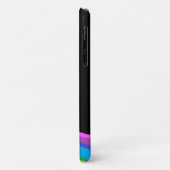 Rainbow Cell Phone Case mit schwarzem Hintergrund (Hinten/Links)