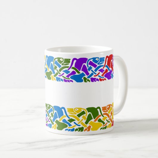 Rainbow Celtic Hounds Kaffeetasse (VorderseiteRechts)