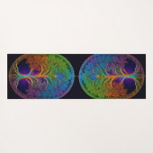 Rainbow Celtic Tree of Life Yogamatte (Rückseite (Horizontal))