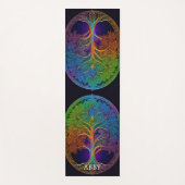 Rainbow Celtic Tree of Life Yogamatte (Vorderseite)