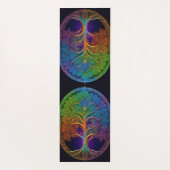Rainbow Celtic Tree of Life Yogamatte (Rückseite)