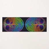 Rainbow Celtic Tree of Life Yogamatte (Vorderseite (Horizontal))
