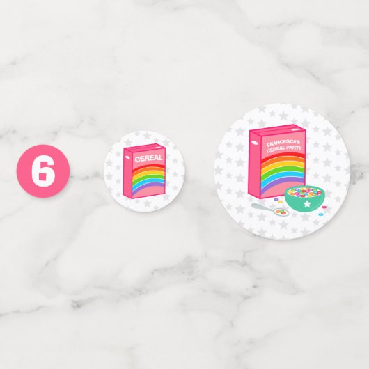 Rainbow Cereal Birthday Party Konfetti (Vorderseiten)