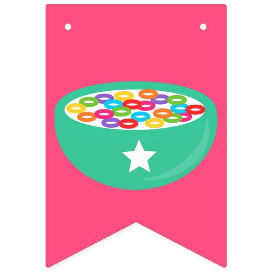 Rainbow Cereal Birthday Party Wimpelkette (Zweite Fahne)