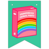 Rainbow Cereal Birthday Party Wimpelkette (Erste Fahne)