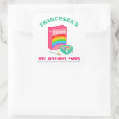 Rainbow Cereal Kindergeburtstag Party Quadratischer Aufkleber (Tasche)