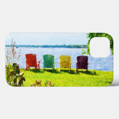 Rainbow Cfarbene Lakeside Adirondack Stühle Case-Mate iPhone Hülle (Rückseite (Horizontal))