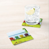 Rainbow Cfarbene Lakeside Adirondack Stühle Rechteckiger Pappuntersetzer (Vor Ort)