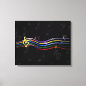 Rainbow Cfarbene Musiknoten Leinwand Art (Vorderseite)