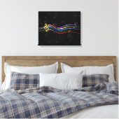 Rainbow Cfarbene Musiknoten Leinwand Art (Insitu (Schlafzimmer))