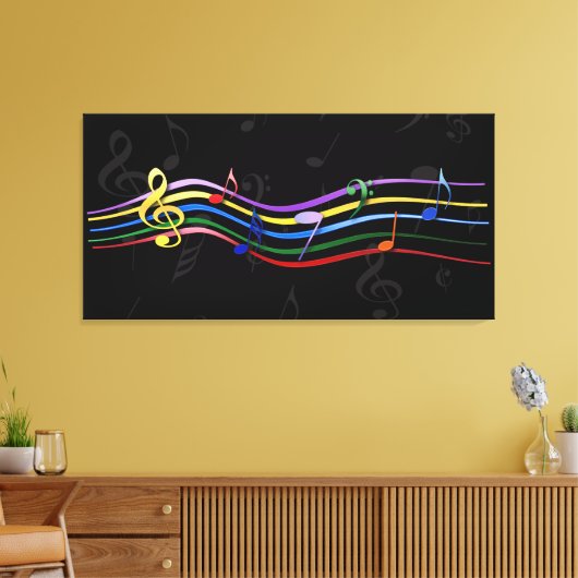 Rainbow Cfarbene Musiknoten Leinwand Art (Insitu (Wohnzimmer))