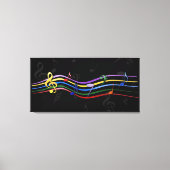 Rainbow Cfarbene Musiknoten Leinwand Art (Vorderseite)