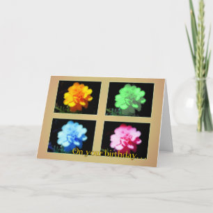 Rainbow Cfarbener Pop Art Geburtstagskarte Karte