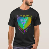 Rainbow-Cfarbiges, gestanztes Glasmuster T Shirt (Vorderseite)
