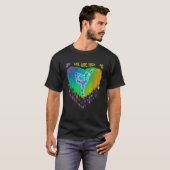Rainbow-Cfarbiges, gestanztes Glasmuster T Shirt (Vorne ganz)