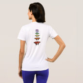 Rainbow Chakra-Schmetterlinge T-Shirt (Schwarz voll)