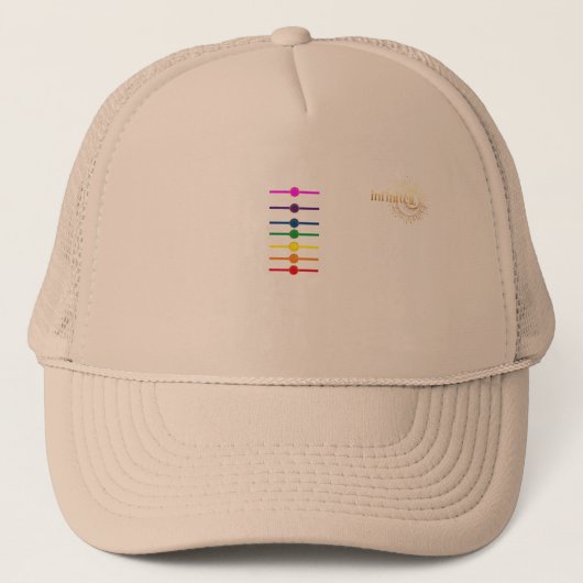 Rainbow Chakra Streifen unendlich Li Trucker Hat Truckerkappe (Vorderseite)