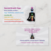 Rainbow Chakra Yoga Business Card Visitenkarte (Vorne/Hinten)
