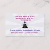 Rainbow Chakra Yoga Business Card Visitenkarte (Rückseite)