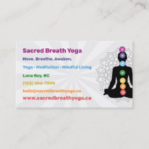 Rainbow Chakra Yoga Business Card