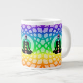 Rainbow Chakra Yoga Jumbo Tasse Sacred Geometry Ar (Vorderseite Rechts)