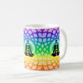 Rainbow Chakra Yoga Tasse - Sacred Geometry Art (VorderseiteRechts)