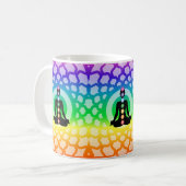 Rainbow Chakra Yoga Tasse - Sacred Geometry Art (Vorderseite Links)