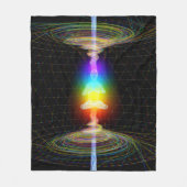 Rainbow Chakras Energy Field Black Fleecedecke (Vorderseite)
