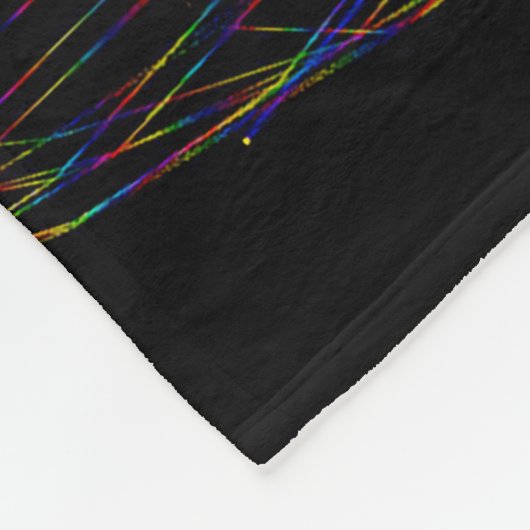 Rainbow Chakras Energy Field Black Fleecedecke (Ecke)