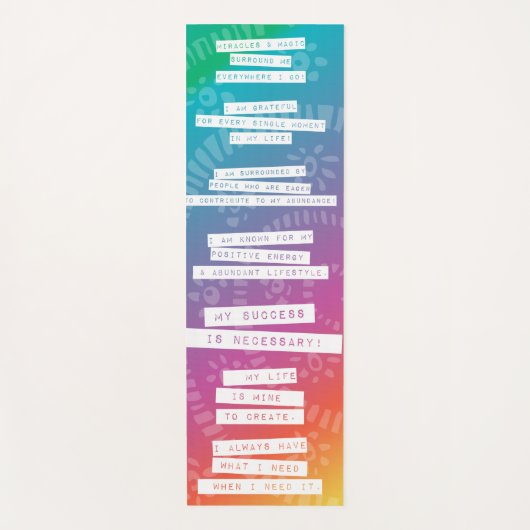 Rainbow Chakras Mindful Mantra Reiki Meditation Yogamatte (Vorderseite)