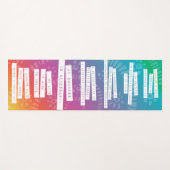 Rainbow Chakras Mindful Mantra Reiki Meditation Yogamatte (Vorderseite (Horizontal))