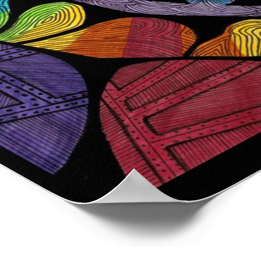 Rainbow Chakras Poster (Ecke)