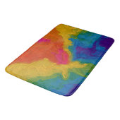 Rainbow Chalk Gradient Wirbel Badematte (Schrägansicht)