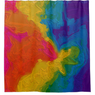 Rainbow Chalk Gradient Wirbel Duschvorhang