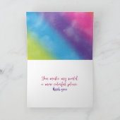 Rainbow Chalk Pieces Vielen Dank Karte (Innenseite)