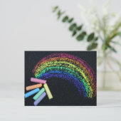Rainbow Chalk Postkarte (Stehend Vorderseite)