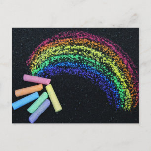 Rainbow Chalk Postkarte