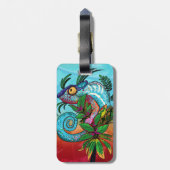 Rainbow Chameleon Gepäckanhänger (Rückseite vertikal)