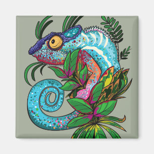 Rainbow Chameleon Magnet
