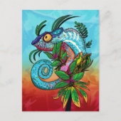 Rainbow Chameleon Postkarte (Vorderseite)