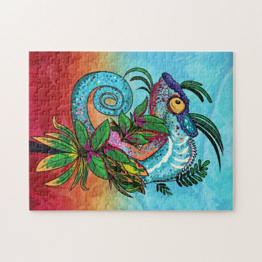 Rainbow Chameleon Puzzle (Horizontal)