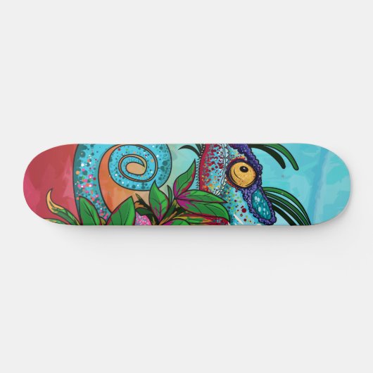 Rainbow Chameleon Skateboard (Horizontal)